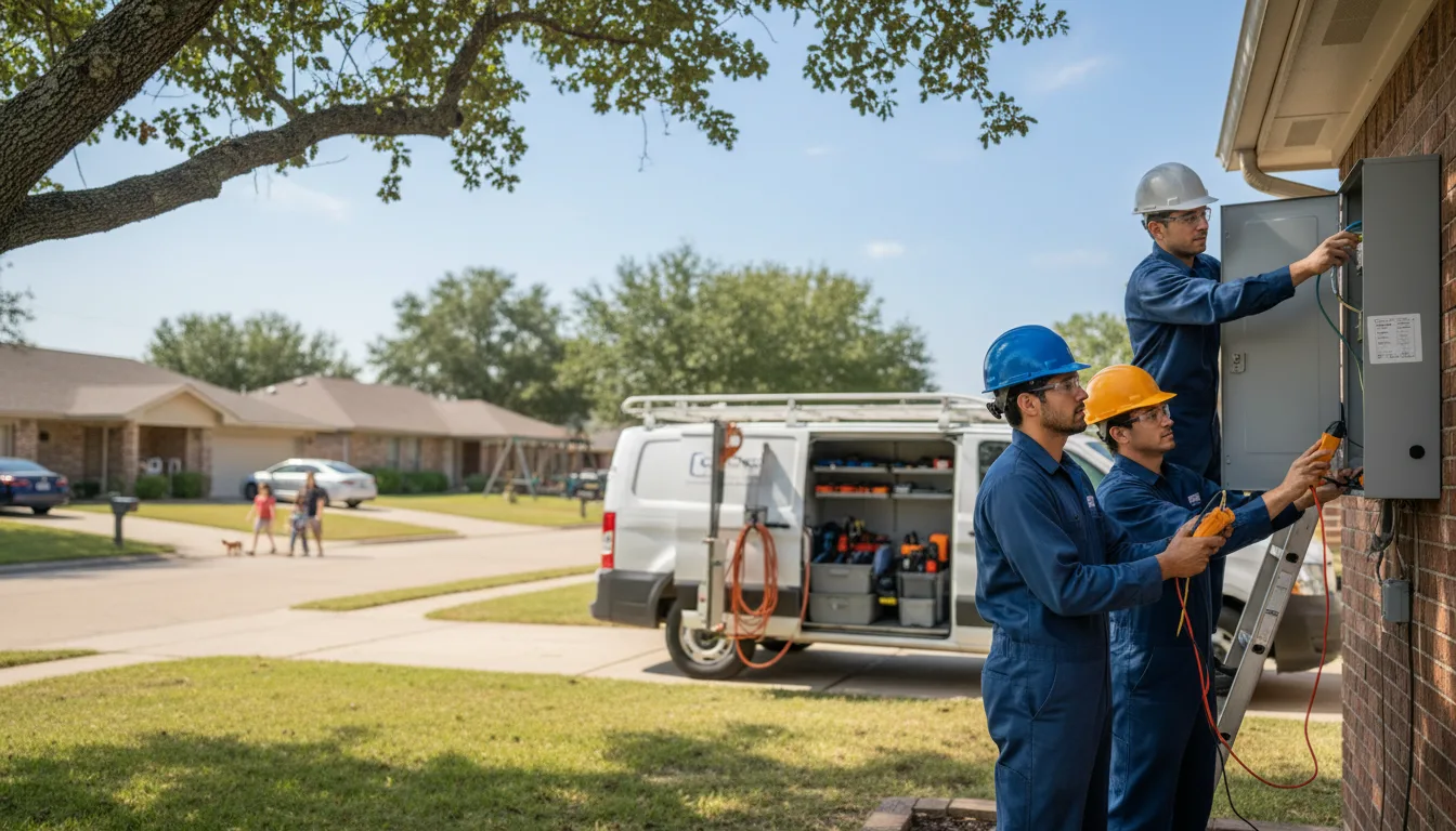 Certified electrician providing emergency electrical services in Little River Academy, TX